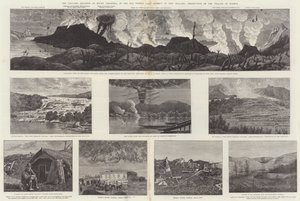 La Erupción Volcánica del Monte Tarawera, en el Distrito de Aguas Termales de Nueva Zelanda, Destrucción del Pueblo de Wairoa de English School