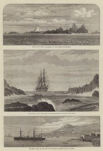 El viaje del HMS Challenger, las rocas de San Pablo, desde el este de English School