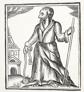 El judío errante, ilustración de Chap-books of the Eighteenth Century por John Ashton, pub. 1882