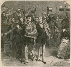 La Guerra: Salida de los Prusianos de la Estación de Ferrocarril de Charing-Cross de English School