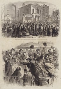 La guerra en América (grabado) de English School