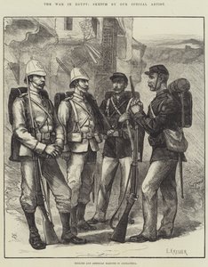 La guerra en Egipto, marines ingleses y americanos en Alejandría de English School