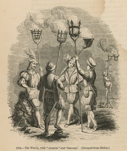La guardia con antorchas y balizas de English School