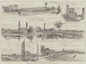 El Suministro de Agua de Londres, la Compañía de Agua de Southwark y Vauxhall (grabado) de English School