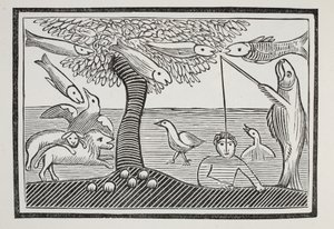 La maravilla del agua, o Los peces señores de la creación, ilustración de Chap-books del siglo XVIII de John Ashton, pub. 1882 de English School