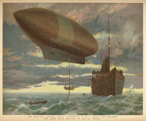 El dirigible Wellman que intentó cruzar el Atlántico, siendo rescatada la tripulación por el S.S. "Trent".Little people