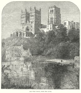 La fachada oeste, desde el río (grabado) de English School
