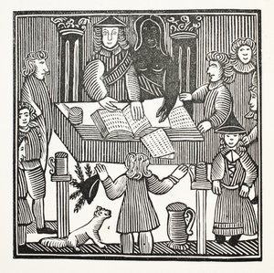 El juicio y acusación completa de Sir John Barleycorn, Knt., ilustración de Chap-books del siglo XVIII de John Ashton, pub. 1882 de English School