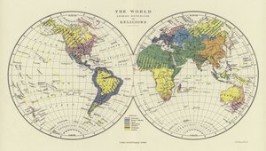 El mundo mostrando la distribución de religiones de English School
