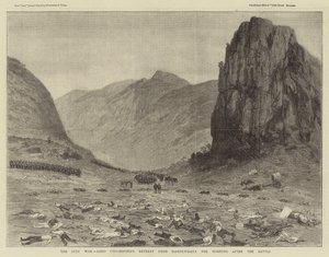La guerra zulú, la retirada de Lord Chelmsford de Isandlwhana la mañana después de la batalla de English School