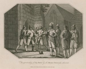 La aprehensión de Guy Fawkes por Sir Thomas Knevet y sus asistentes
