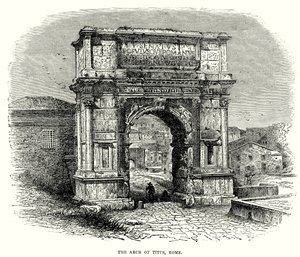 El arco de Tito, Roma (grabado) de English School
