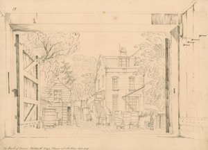 La parte trasera de la casa de George Gibbert en Putney, septiembre de 1872 de English School