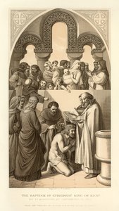 El bautismo de Ethelbert Rey de Kent de English School