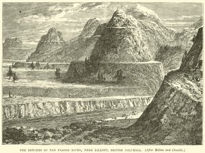 Las bancas del río Fraser, cerca de Lilloet, Columbia Británica