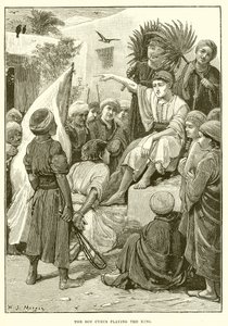 El joven Ciro jugando al rey de English School