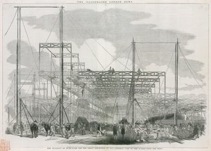El edificio en Hyde Park, Londres, para la Gran Exposición de 1851 de English School