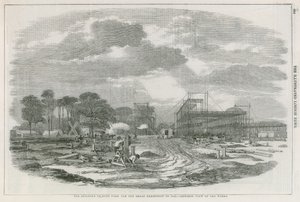 El edificio en Hyde Park, Londres, para la Gran Exposición de 1851 de English School
