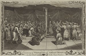 La ceremonia de pesar al Gran Mogol en su cumpleaños de English School