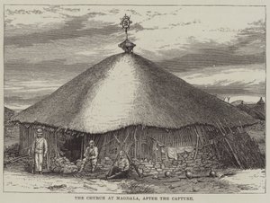 La iglesia de Magdala, después de la captura (grabado) de English School