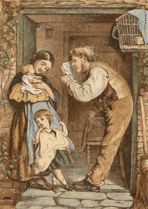 La puerta de la cabaña, padre jugando con su hijo de English School