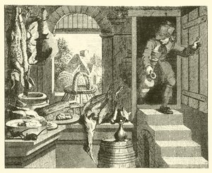 El ratón de campo y el ratón de ciudad (grabado) de English School