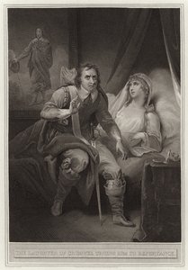 La hija de Cromwell instándolo al arrepentimiento de English School