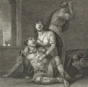 La muerte de Marco Antonio (grabado) de English School