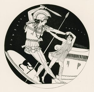 La muerte de Troilos (grabado) de English School