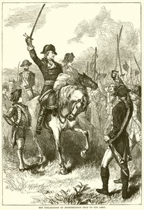 La declaración de independencia leída al ejército de English School