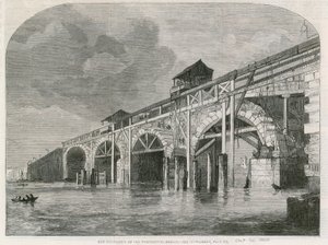 La demolición del Viejo Puente de Westminster de English School
