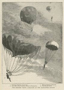El descenso de un globo en el Alexandra Palace de English School