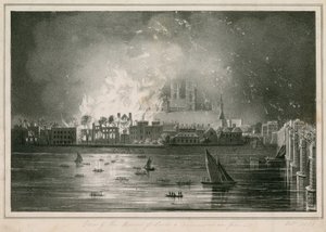 La destrucción por fuego de las Cámaras del Parlamento el 16 de octubre de 1834 de English School