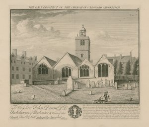 Vista del este de la Iglesia de St Leonard Shoreditch