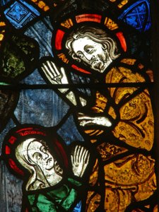 La ventana este que representa una escena de la vida de Santa María Magdalena - ¿Noli me Tangere? de English School