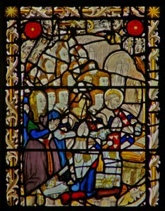 La ventana este que representa a los donantes - familia Garnysh de English School
