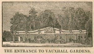 La entrada a Vauxhall Gardens, Londres