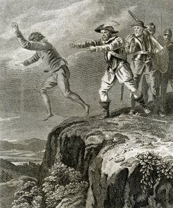 La fuga del mártir protestante Antonio, Guiguo, c.1830 (grabado) de English School