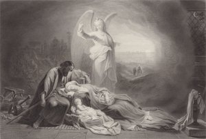 La víspera del vuelo (grabado) de English School