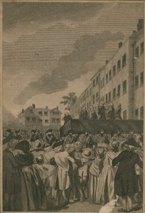 La ejecución de los Señores Rebeldes en Tower Hill (grabado) de English School