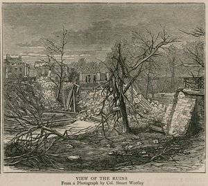 La explosión en el Canal de Regent; Vista de las ruinas