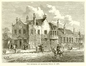 El exterior de Bagnigge Wells en 1780 de English School