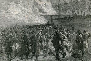 El fatal accidente ferroviario en Canonbury, sacando a los heridos del túnel de English School