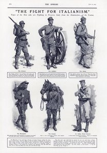 La lucha por el italianismo, Primera Guerra Mundial, 1915 de English School