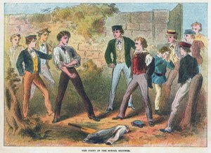 La pelea en el patio de la escuela de English School