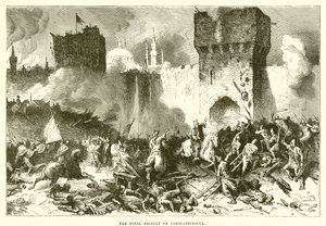 El asalto final de Constantinopla de English School