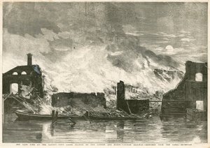 El incendio en la Estación de Mercancías de Camden Town del Ferrocarril del Noroeste de Londres de English School