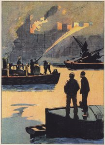 El cuerpo de bomberos trabajando en el río de English School