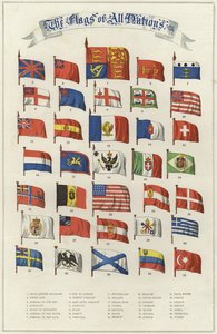Las banderas de todas las naciones de English School