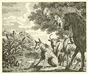 La rana y el zorro (grabado)